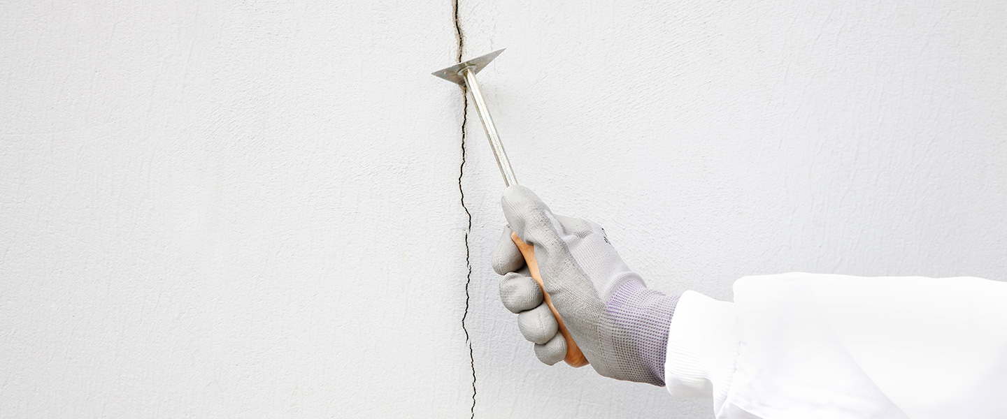 MASILLA de uso fácil para tapar grietas en paredes interiores.