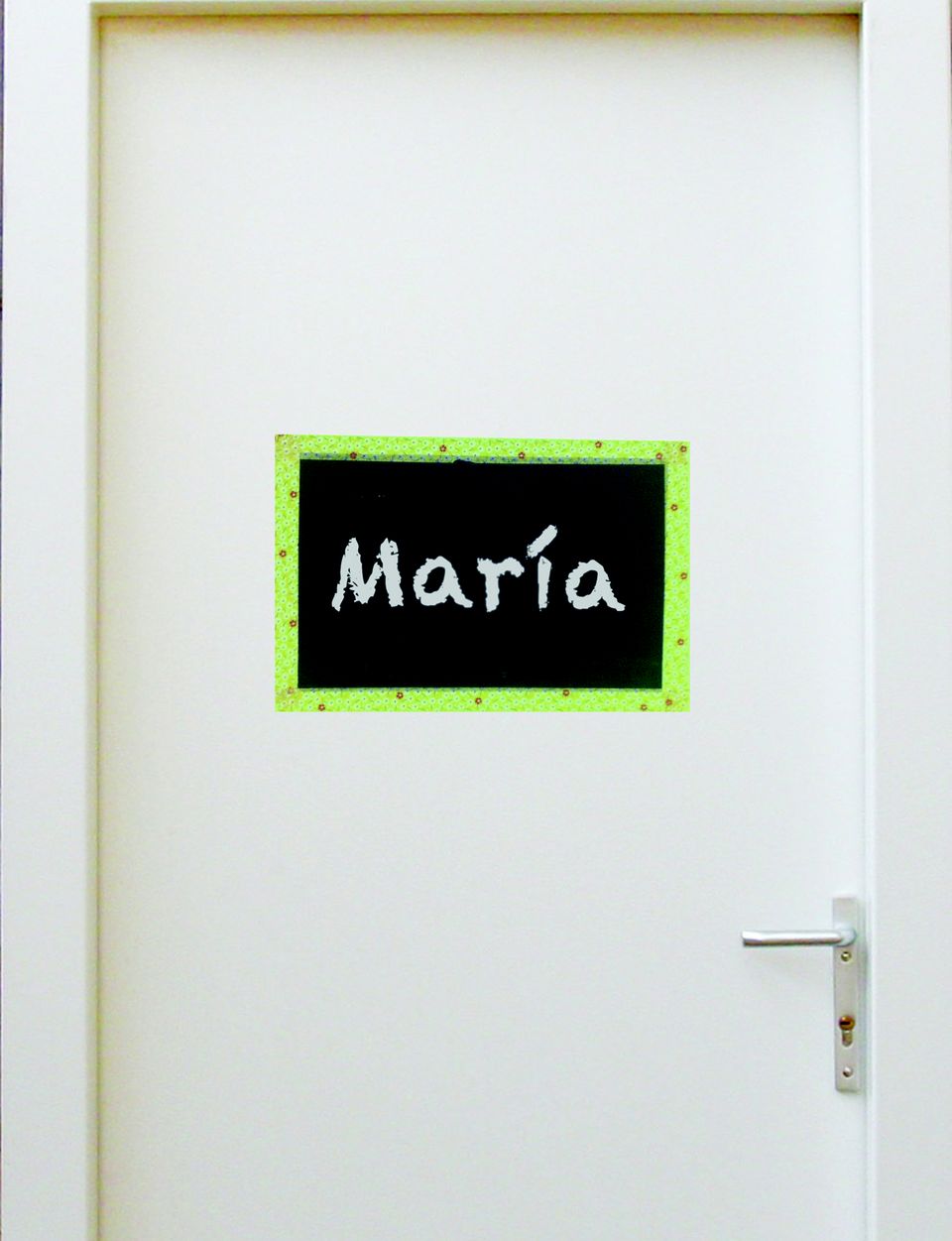 Washi tape pizarra puerta