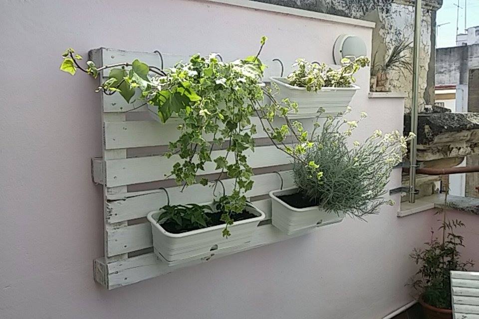 Palé para colgar macetas