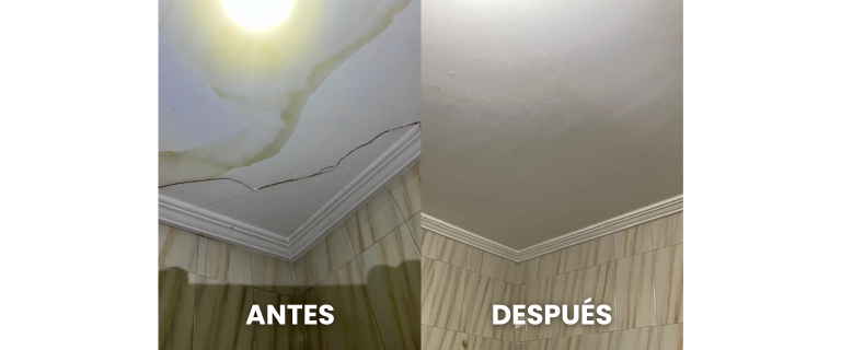 Cómo reparar un techo de baño afectado por la humedad